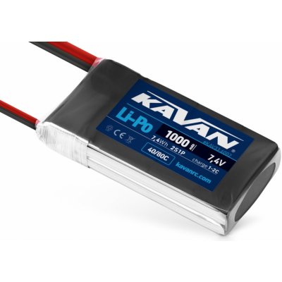 KAVAN Li-Po 1000mAh/7.4 V 40/80C 7,4Wh – Zboží Dáma