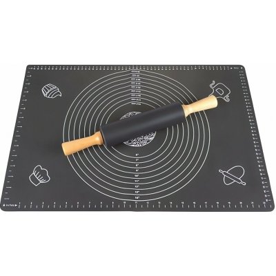 Ruhhy 23760 Silikonový vál 70 x 50 cm + váleček na těsto, šedá – Zboží Dáma