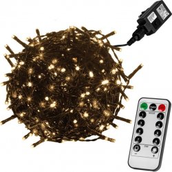 Voltronic 59747 Vánoční LED osvětlení 40 m teple bílá 400 LED + ovladač zelený kabel