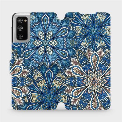 Pouzdro Mobiwear parádní flip Samsung Galaxy S20 FE - V108P Modré mandala květy – Zboží Mobilmania