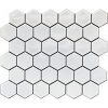 FIN Keramická mozaika bílá HEXAGON 5 Lesk 5,1x5,9 (28,1x32,5) cm 1ks