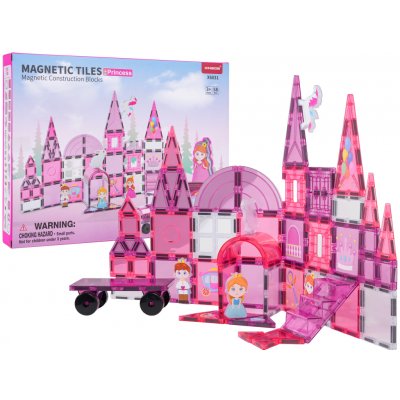 RKToys Magnetická stavebnice Růžová princezna – 58 dílů – Zboží Mobilmania