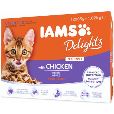 Iams Kitten delights chicken in gravy 1 kg – Zboží Dáma