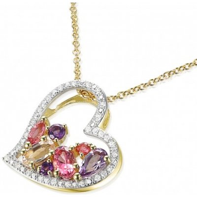 Gems Romantický náhrdelník jacinta s brilianty a drahokamy 3844213-5-45-95