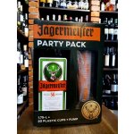 Jägermeister Party Pack 35% 1,75 l (dárkové balení plastové panáky)