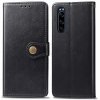 Pouzdro a kryt na mobilní telefon Sony PROTEMIO 16964 LEATHER BUCKLE Peňaženkový obal Sony Xperia 5 černý