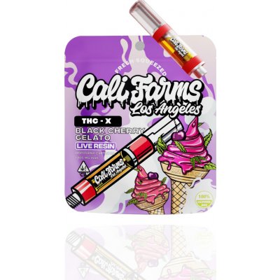 CaliFarms THC - X náplň 1 ml Black Cherry Gelato s Live resin terpeny – Zboží Dáma