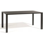 Diphano Hliníkový jídelní stůl Selecta, obdélníkový 160x80x75cm, rám hliník šedočerná (lava), deska keramika černá (black) – Zboží Mobilmania