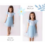 Lily Grey tylové šaty modré – Zboží Dáma