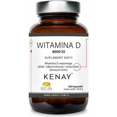 Kenay Vitamin D3 4000 IU 300 kapslí – Hledejceny.cz