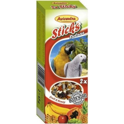 Avicentra tyčinka pro velké papoušky s ovocem a medem 2 x 65 g – Sleviste.cz