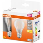 Osram Sada LED žárovek klasik, 6,5 W, 806 lm, teplá bílá, E27, 2 ks LED STAR CL A GL FR 60 NON-DIM 7W – Zboží Mobilmania