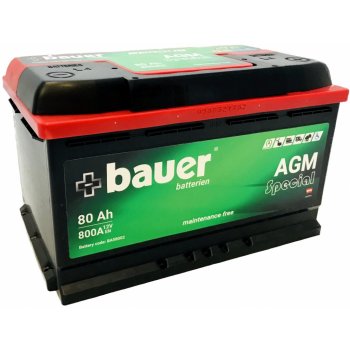 Bauer AGM 12V 80Ah 800A BA58002