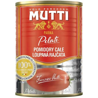 MUTTI Pelati celá masitá loupaná rajčata 400 g – Zboží Dáma