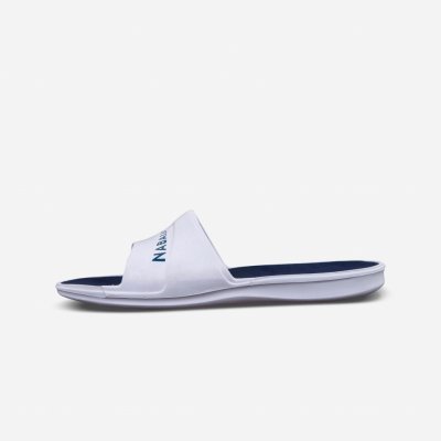 Nabaiji Pánské pantofle k bazénu Slap 500 bílo modré – Zboží Mobilmania