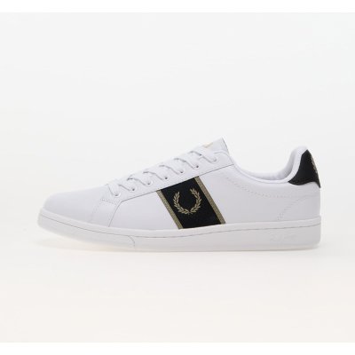 Fred Perry B721 Leather/Branded Webbing White/ Warm Grey – Zboží Mobilmania