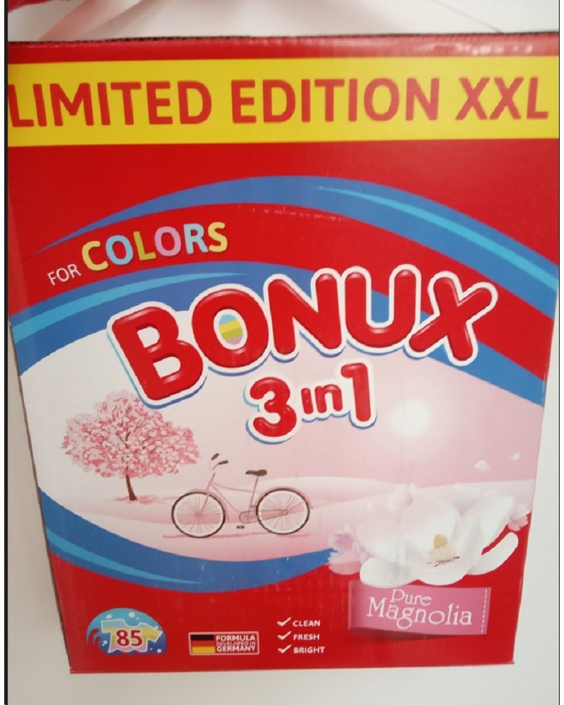 Bonux Color Pure Magnolia 3v1 prací prášek na barevné prádlo 80 PD 6 kg