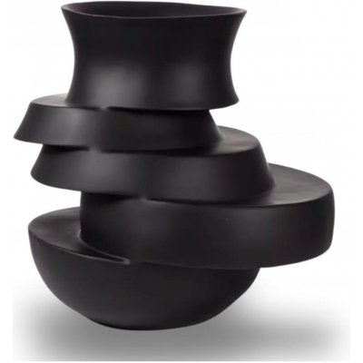 Estilo Home Váza 33x31 cm pryskyřice/matná černá EH0033 – Hledejceny.cz