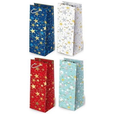 PAW Vánoční dárková taška na víno - 12 x 37 cm - AL2-S15 – Zboží Dáma