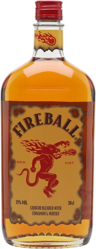 Fireball Cinnamon 33% 0,5 l (holá láhev)