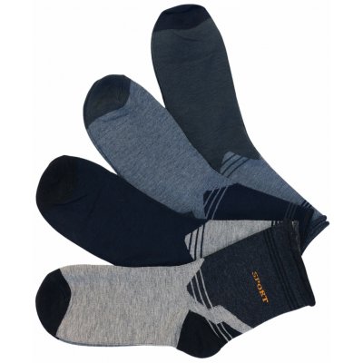 Bavlněné ponožky s volnou gumou LM2037 3 páry vícebarevná – Zboží Dáma