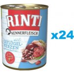 Rinti Kennerfleisch drůbeží srdíčka 24 x 400 g – Hledejceny.cz