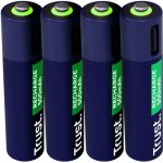 Trust USB-C Li-Ion AAA 500 mAh 4ks 25671 – Zboží Živě