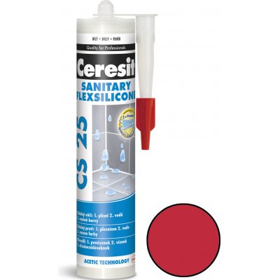 CERESIT CS 25 sanitární silikon 280g chili