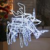 Vánoční osvětlení DKD HOME DECOR 3dílná sada siluet sobů Studená bílá