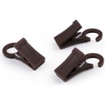 Žabky na záclony plastové s háčkem Varianta: 6 hnědá, Balení: 10 ks – Hledejceny.cz