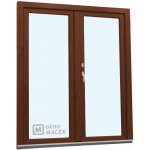 KNIPPING Plastové balkonové dveře - 70 AD ořech/bílá jednostranně pravé 150 x 200 cm – Zboží Mobilmania