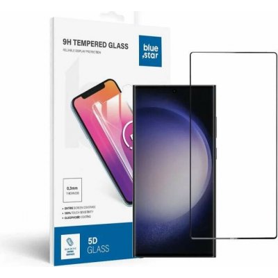 Blue Star tvrzené sklo 5D Full Glue pro Samsung Galaxy S23 Ultra - černé 5903396190384 – Zboží Živě