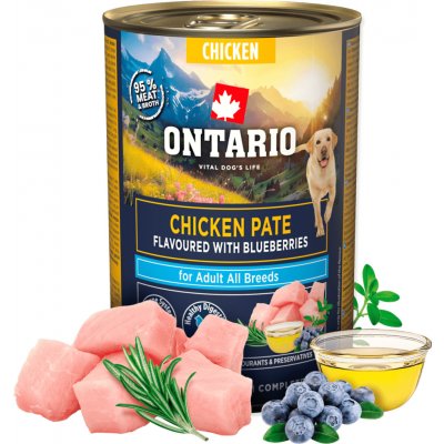 Ontario Adult kuřecí pate s příchutí borůvek 400 g – Hledejceny.cz