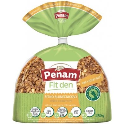 Penam Fit den Žitno-slunečnicový Chléb celozrnný 250 g – Sleviste.cz