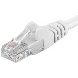 PremiumCord sputp002W Patch, UTP RJ45-RJ45 level 5e, 0.25m, bílý