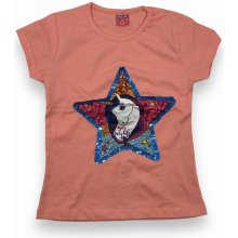 Leycin dívčí blikající meruňkové tričko Eva meruňková