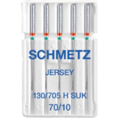 130/705 H SUK (NM 70/10) jehly Schmetz JERSEY pro domácí šicí stroje (5 ks/box) – Zboží Dáma