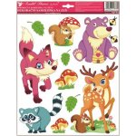 Anděl 10174 Samolepky na zeď lesní zvířátka 33 x 29 cm – Zboží Dáma
