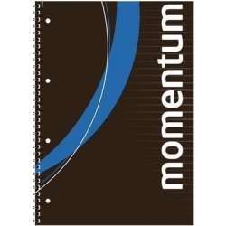 Victoria blok na psaní "Momentum" linkovaný drátěná kroužková vazba A4 90 listů