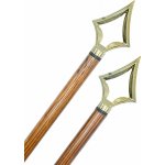 Žerď dřevěná se zlatou špicí - 1 kus – Zboží Dáma