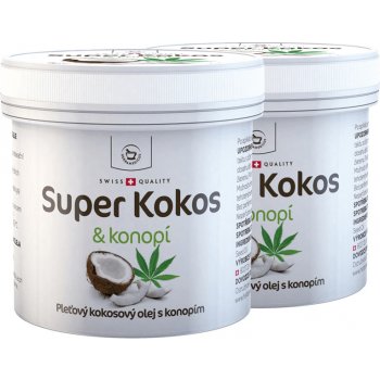 Herbamedicus kokosový olej Super Kokos s konopím pleťový 2 x 150 ml