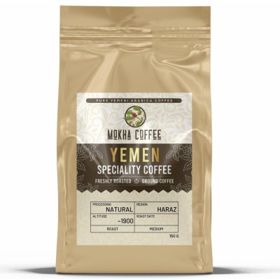 Mokha Coffee Jemen Haraz Výběrová mletá káva 150 g – Hledejceny.cz