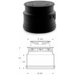 MIDAS Poklop vodotěsný, pachotěsný plastový A15-zvýšená zátěž do 3 tun, na hladkou rouru DN 400 p3612 – Zboží Dáma