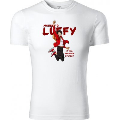 One Piece tričko Monkey D. Luffy bílé