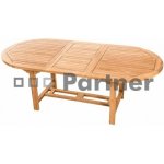 Zahradní oválný stůl SANTIAGO 160/210 x 100 cm (teak) – Hledejceny.cz