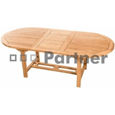 Zahradní oválný stůl SANTIAGO 160/210 x 100 cm (teak) – Zbozi.Blesk.cz