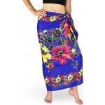 Sarong Pareo REN multicolor ibišek tm. modrá – Zboží Dáma