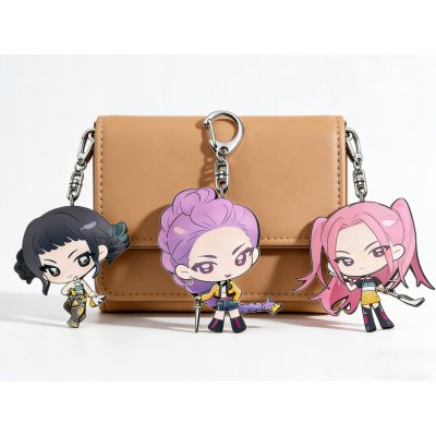 Přívěsek na klíče KPOP DEMON HUNTERS přívěsky na klíče akryl Rumi Mira a Zoey 3 ks – Sleviste.cz
