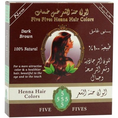 Five Fives Antonie Kedish Partners Co. El-Obur Industrial City Egypt Henna na vlasy tmavě hnědá 100 g