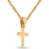 Přívěsky iZlato Forever Drobný přívěsek křížek ve žlutém zlatě IZ24708